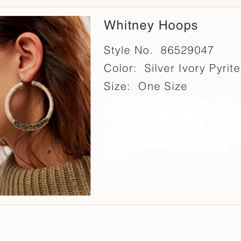 NWT Free People Whitney Hoop Earrings